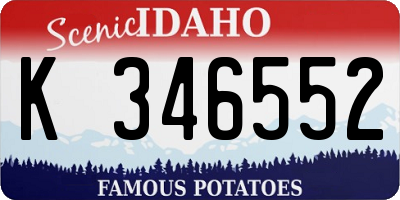 ID license plate K346552
