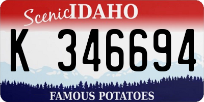 ID license plate K346694