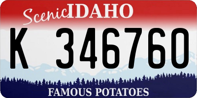 ID license plate K346760