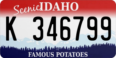 ID license plate K346799
