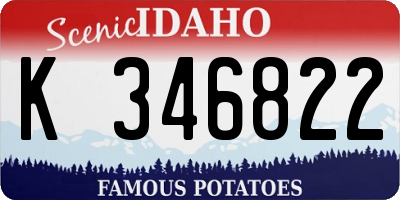 ID license plate K346822