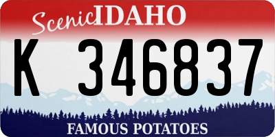 ID license plate K346837