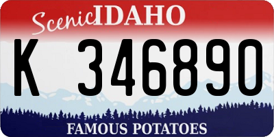 ID license plate K346890