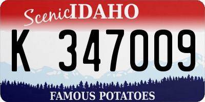 ID license plate K347009