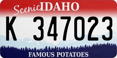 ID license plate K347023