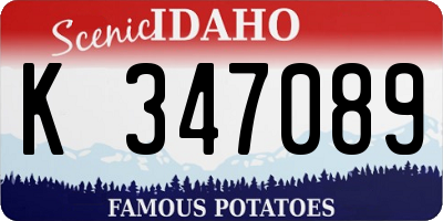 ID license plate K347089