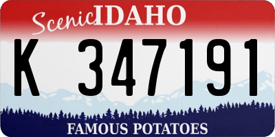 ID license plate K347191