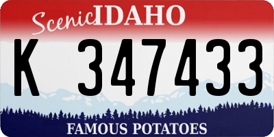 ID license plate K347433