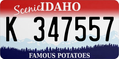 ID license plate K347557