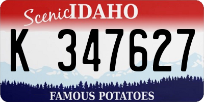ID license plate K347627
