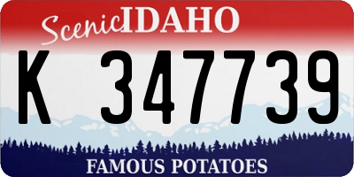 ID license plate K347739