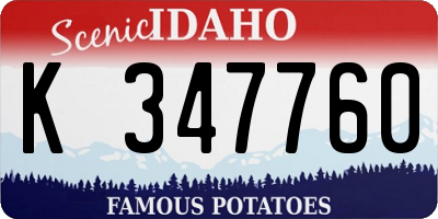 ID license plate K347760
