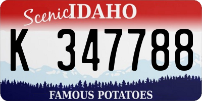 ID license plate K347788