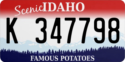 ID license plate K347798