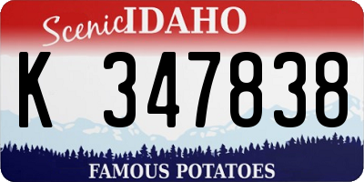 ID license plate K347838