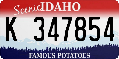 ID license plate K347854