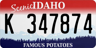 ID license plate K347874