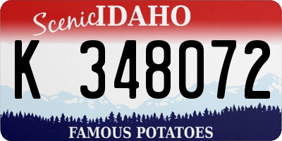 ID license plate K348072