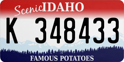 ID license plate K348433