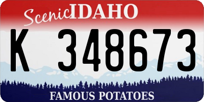 ID license plate K348673