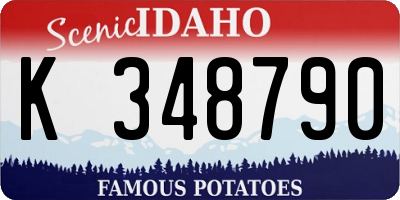 ID license plate K348790