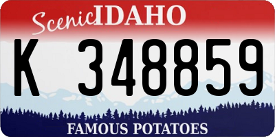 ID license plate K348859