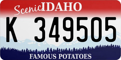 ID license plate K349505