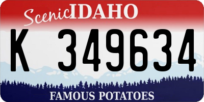 ID license plate K349634