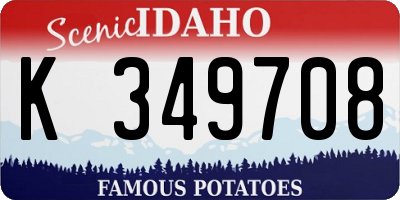 ID license plate K349708