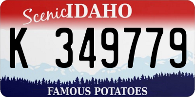 ID license plate K349779