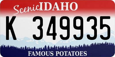 ID license plate K349935