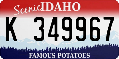 ID license plate K349967