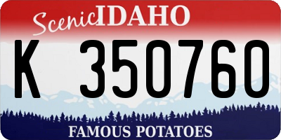 ID license plate K350760