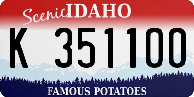 ID license plate K351100