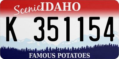 ID license plate K351154