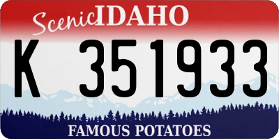 ID license plate K351933