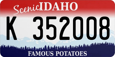 ID license plate K352008