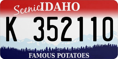 ID license plate K352110