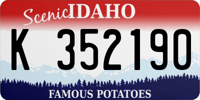 ID license plate K352190