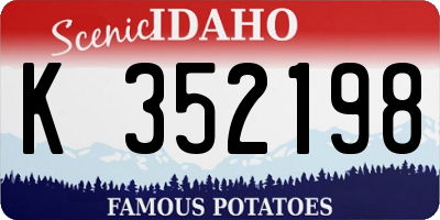 ID license plate K352198