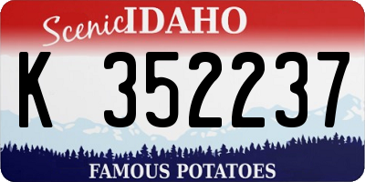 ID license plate K352237