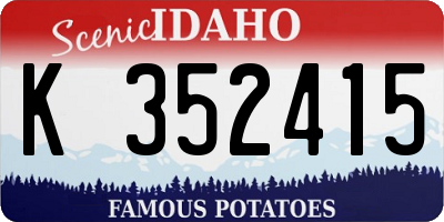 ID license plate K352415