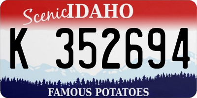 ID license plate K352694