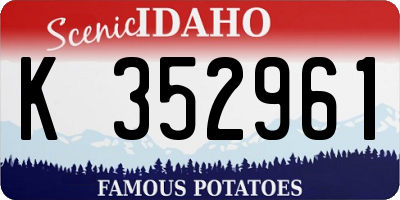 ID license plate K352961