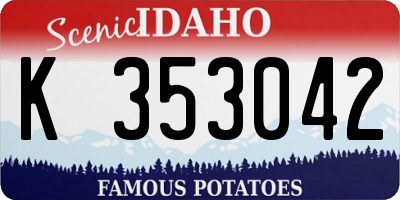 ID license plate K353042