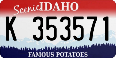 ID license plate K353571