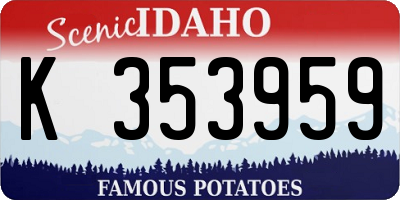 ID license plate K353959