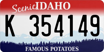 ID license plate K354149