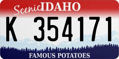 ID license plate K354171