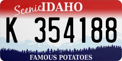 ID license plate K354188